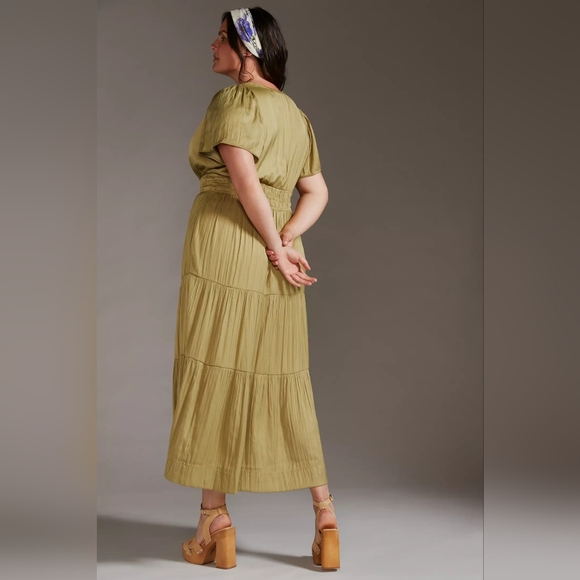 ANTHROPOLOGIE The Somerset Maxi Dress Satin - Picture 3 of 8